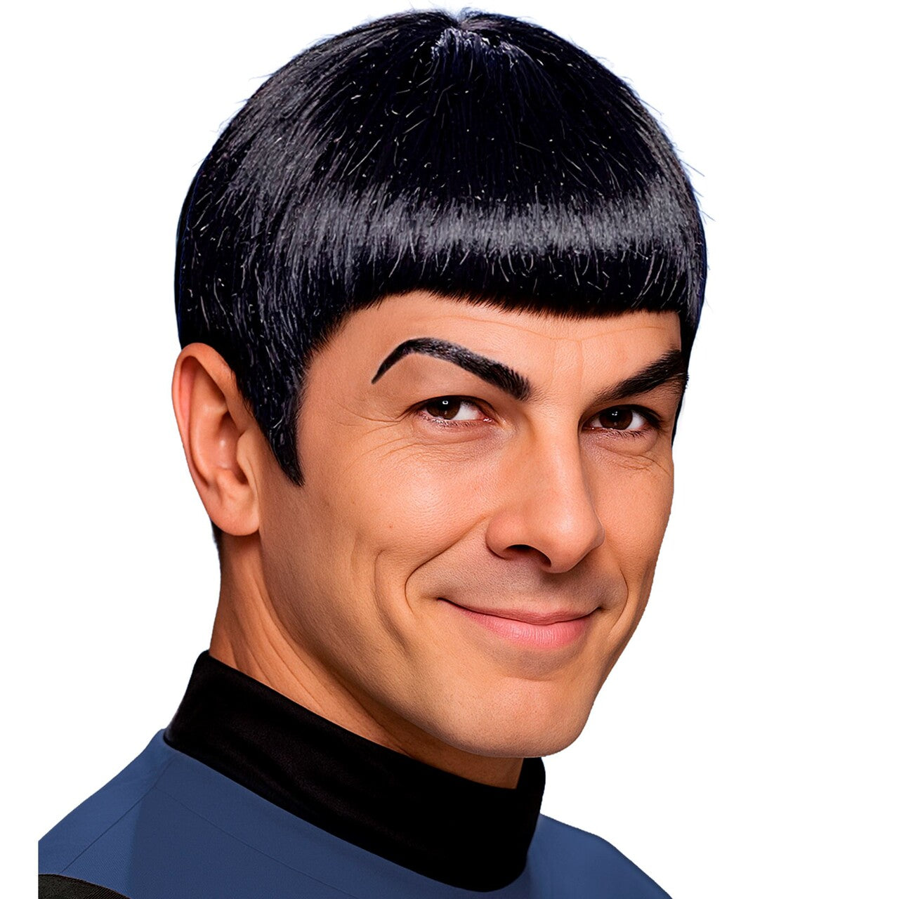 Op deze afbeelding zie je een Accessoires, van het merk Widmann. Commander Star Track Pruik