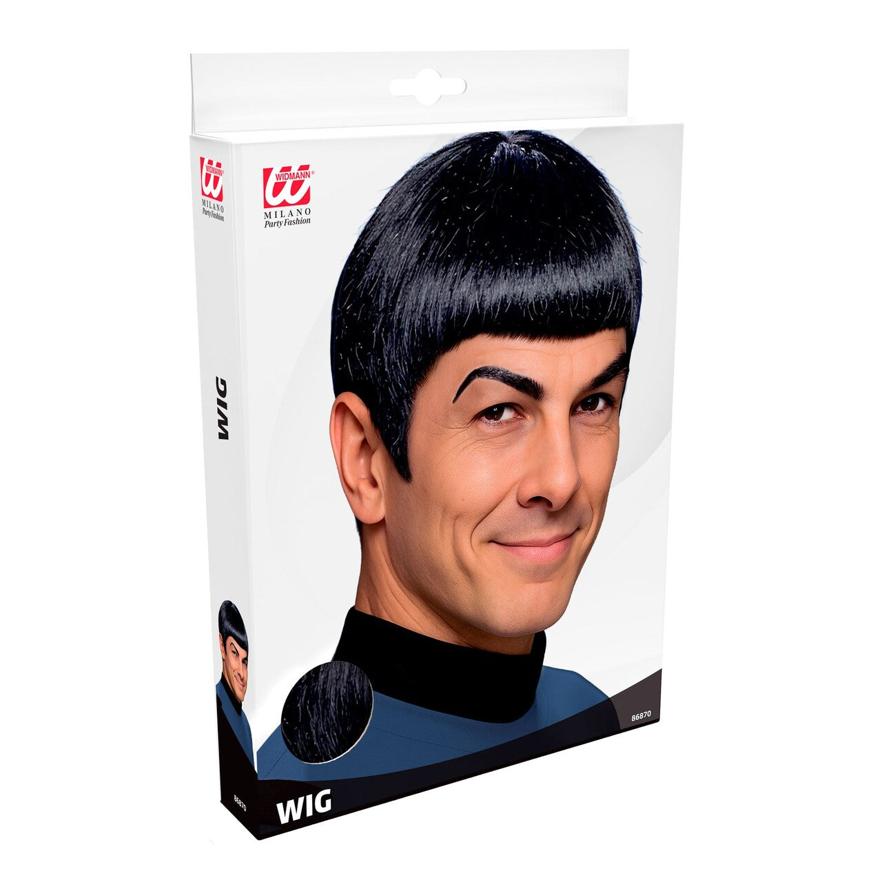 Op deze afbeelding zie je een Accessoires, van het merk Widmann. Commander Star Track Pruik