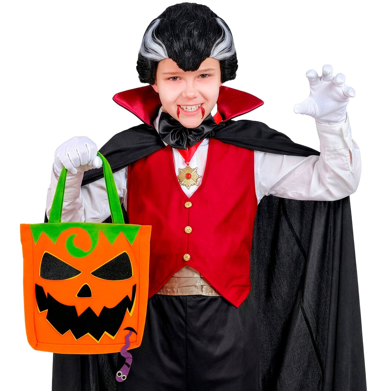Op deze afbeelding zie je een Accessoires, van het merk Widmann. Trick Or Treat Pompoen Tas