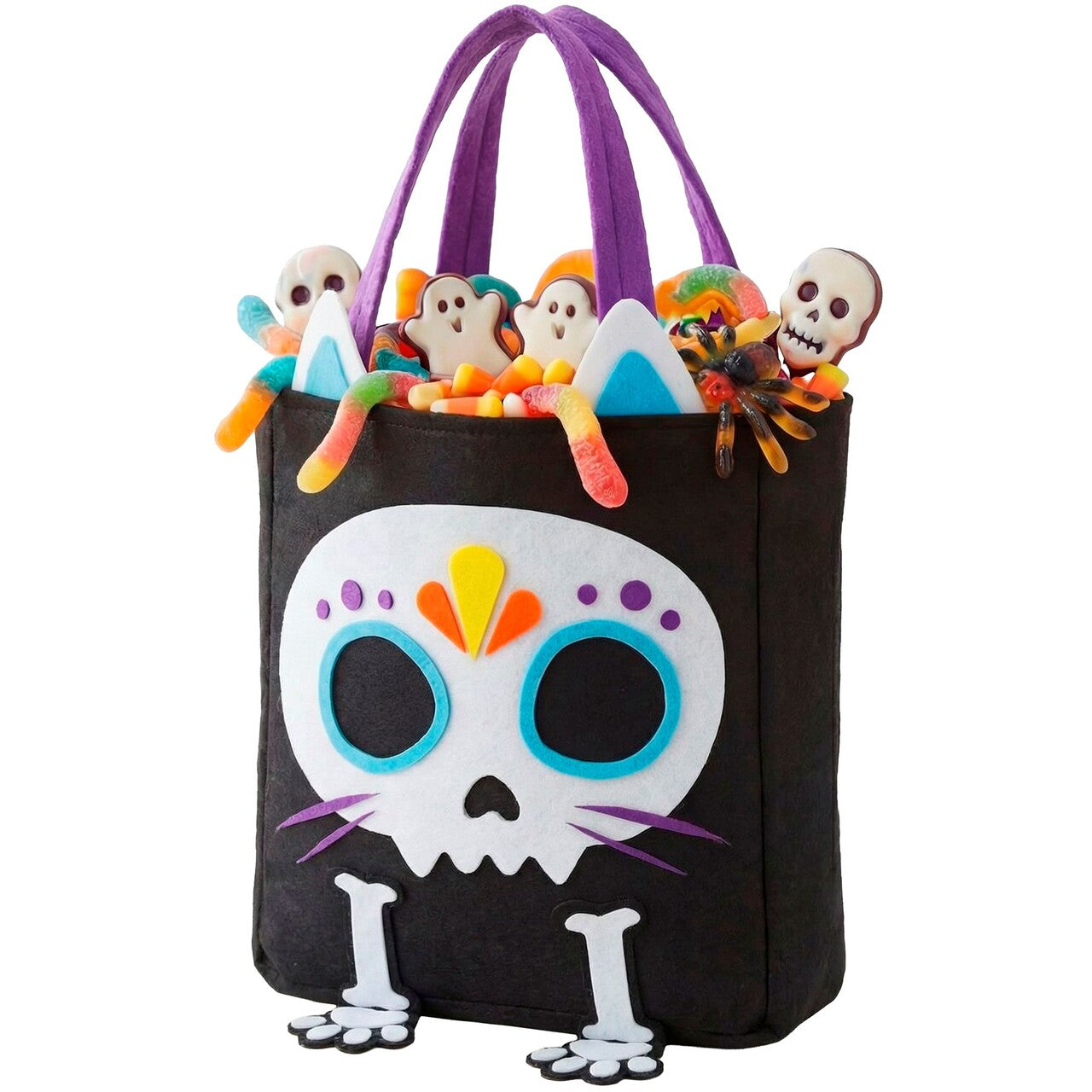 Op deze afbeelding zie je een Accessoires, van het merk Widmann. Trick Or Treat Katten Skelet Tas