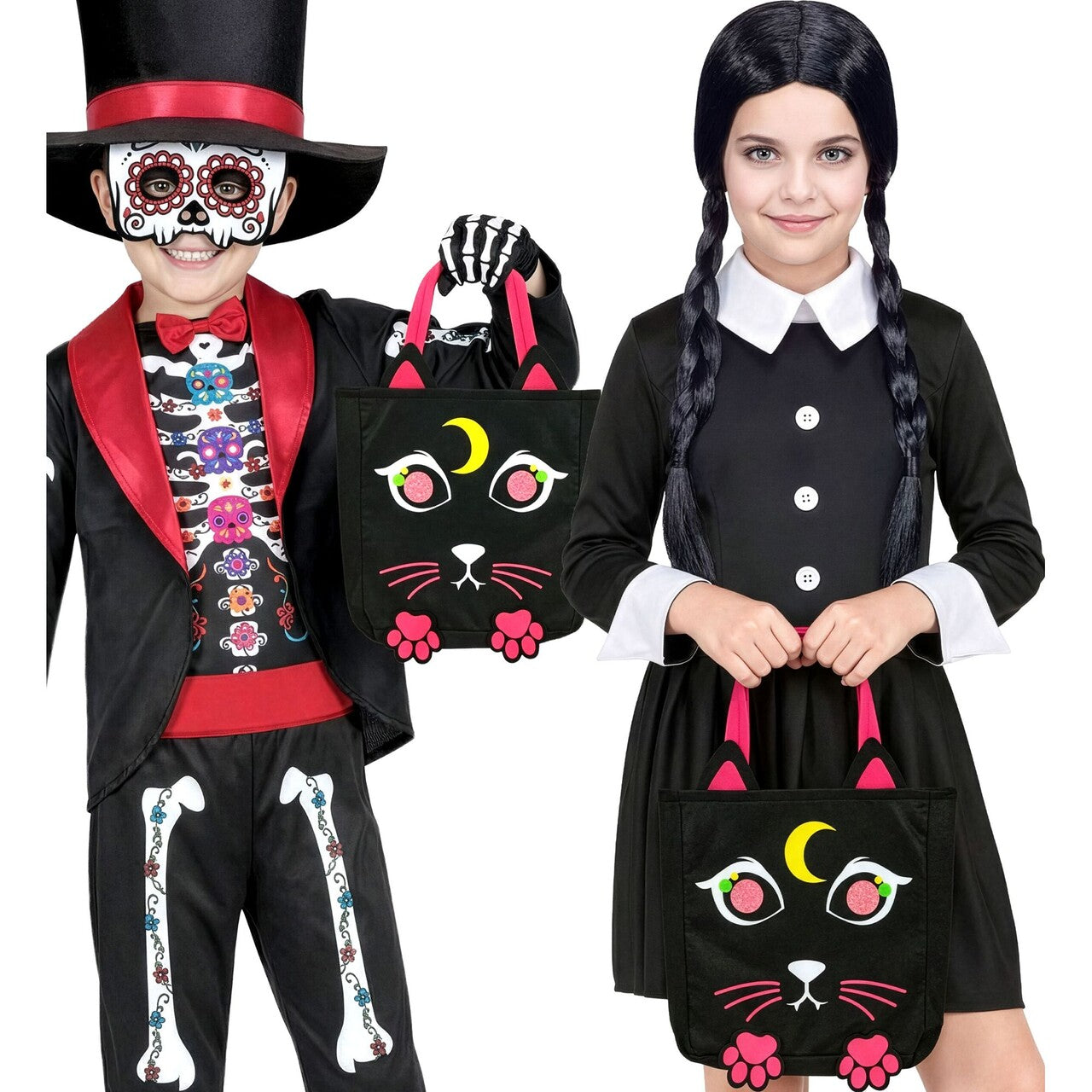 Op deze afbeelding zie je een Accessoires, van het merk Widmann. Trick Or Treat Katten Tas