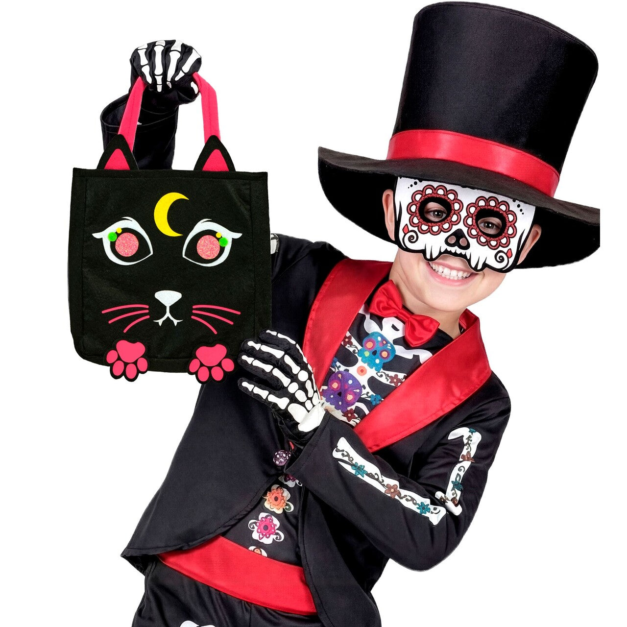 Op deze afbeelding zie je een Accessoires, van het merk Widmann. Trick Or Treat Katten Tas