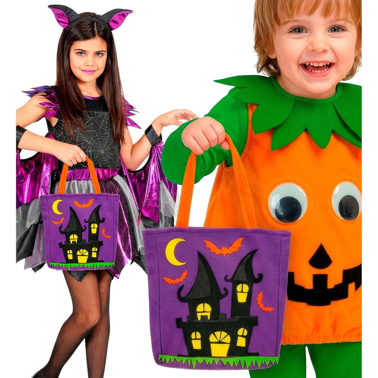 Op deze afbeelding zie je een Accessoires, van het merk Widmann. Trick Or Treat Spookhuis Tas