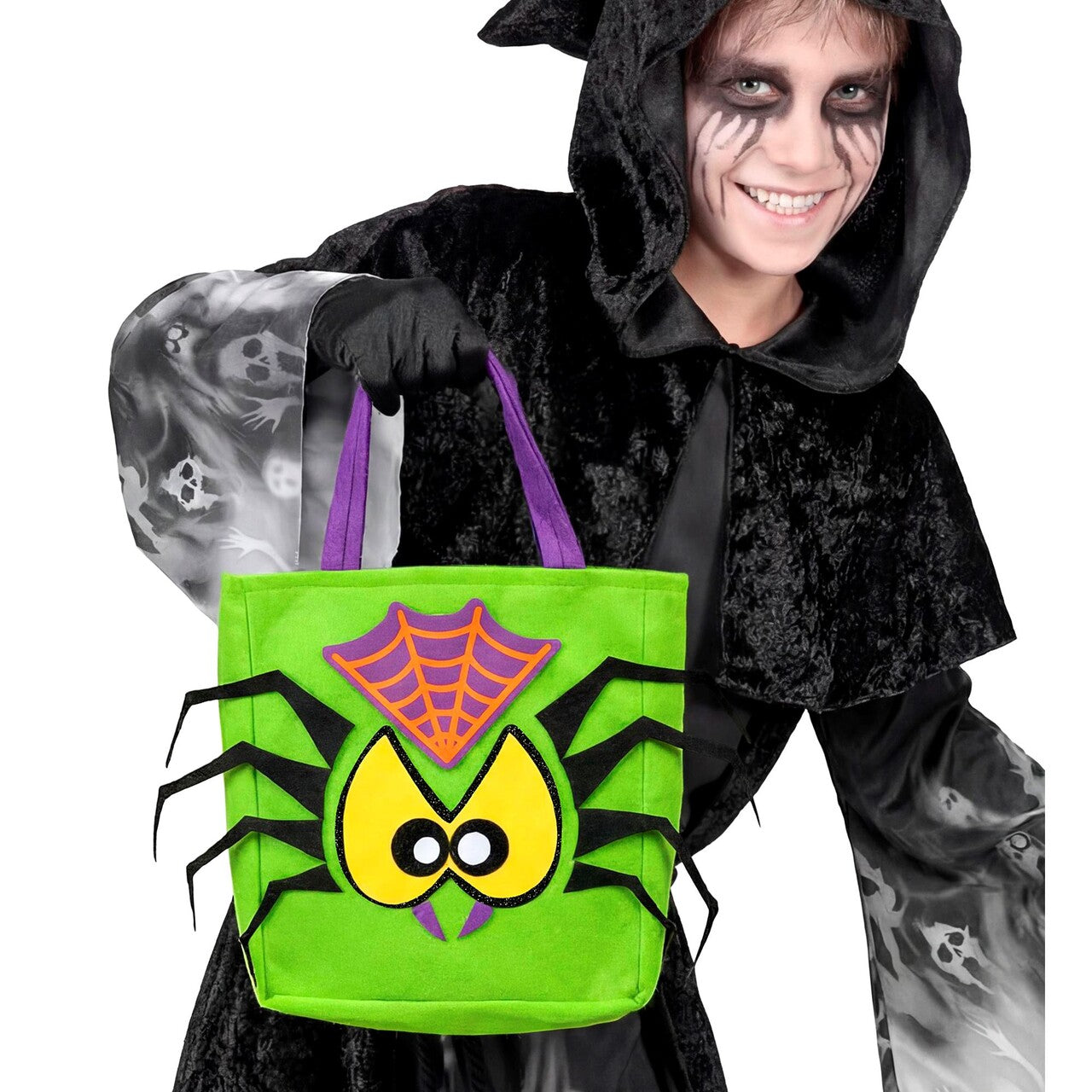 Op deze afbeelding zie je een Accessoires, van het merk Widmann. Trick Or Treat Spinnen Tas