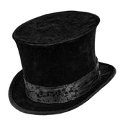 Op deze afbeelding zie je een Accessoires, van het merk Widmann. Zwarte Fluwelen Hoge Hoed