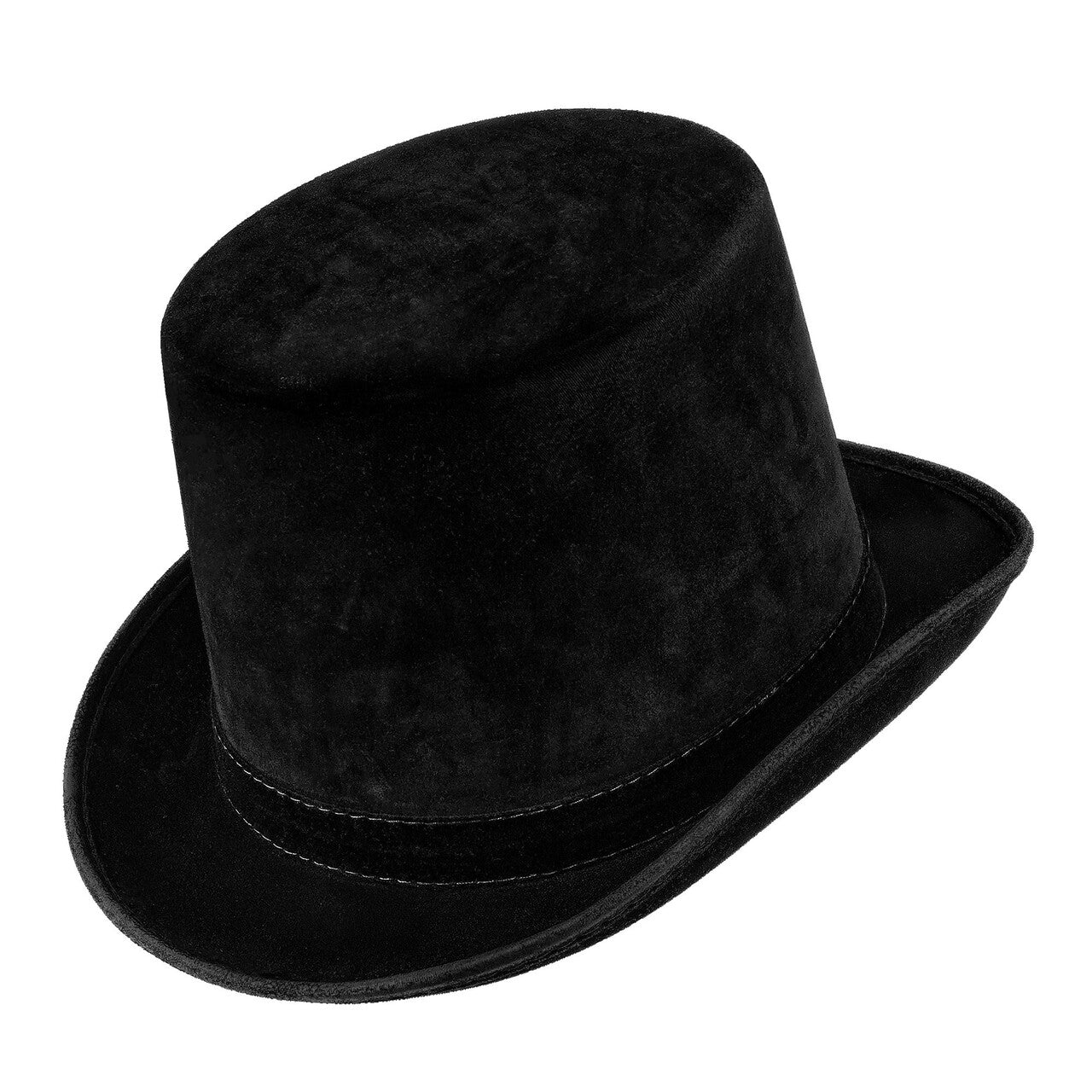 Op deze afbeelding zie je een Accessoires, van het merk Widmann. Zwarte Vintage Suède Hoge Hoed