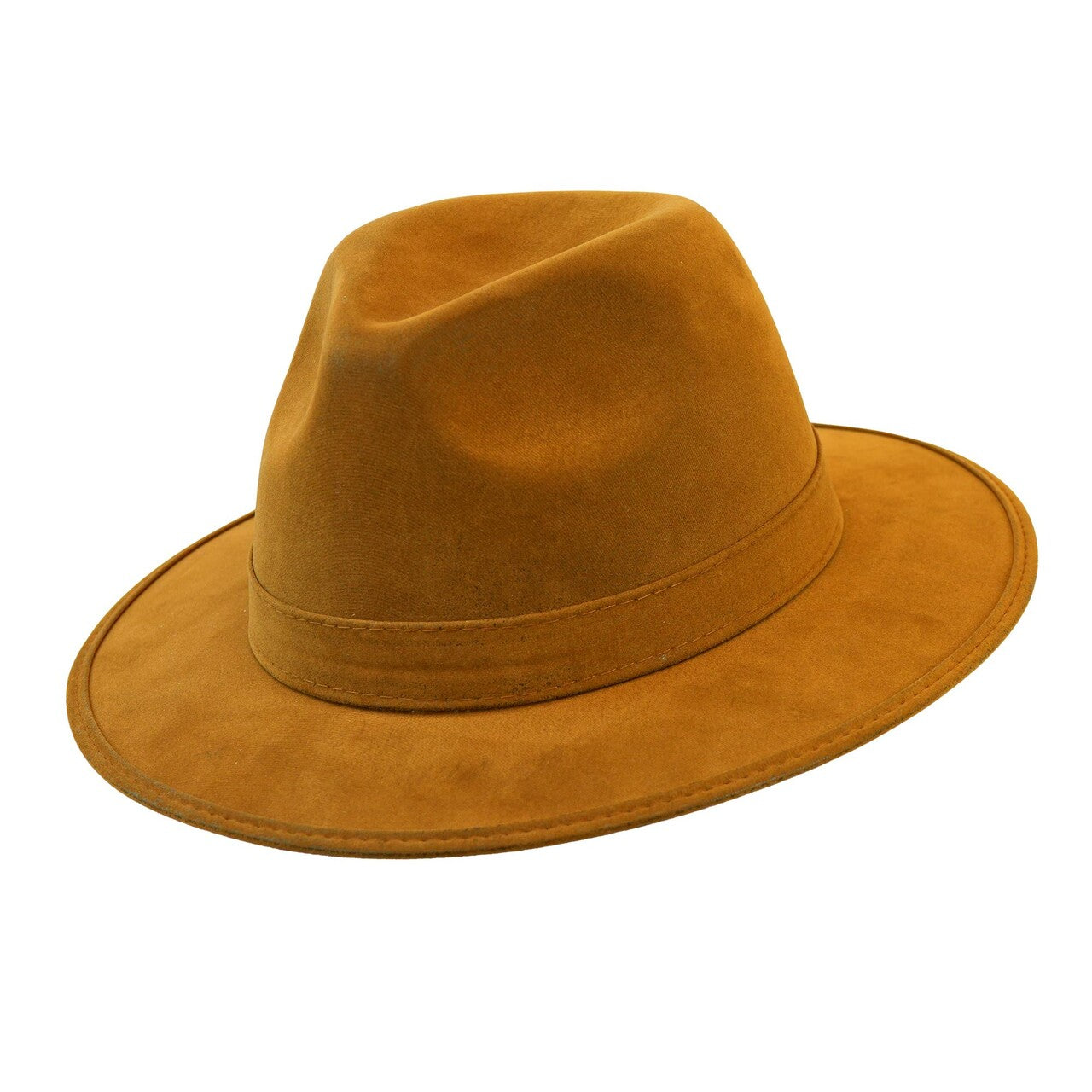 Op deze afbeelding zie je een Accessoires, van het merk Widmann. Bruine Vintage Suède Fedora Hoed