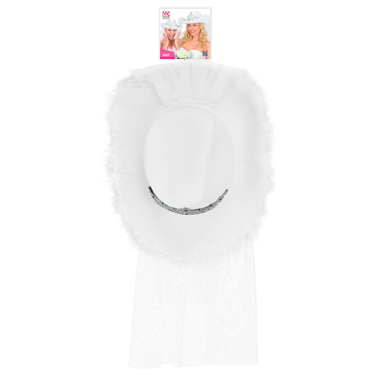 Op deze afbeelding zie je een Accessoires, van het merk Widmann. Bride To Be Cowboyhoed