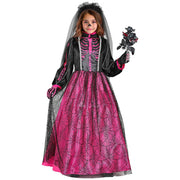 Op deze afbeelding zie je een Kostuums, van het merk Widmann. Skeleton Bride Meisje Kostuum
