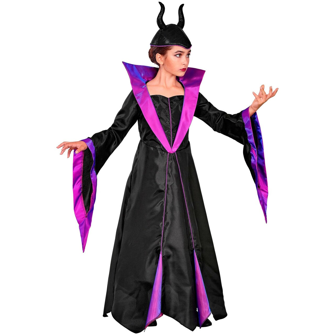 Op deze afbeelding zie je een Kostuums, van het merk Widmann. Malefica De Boze Fee Meisje Kostuum