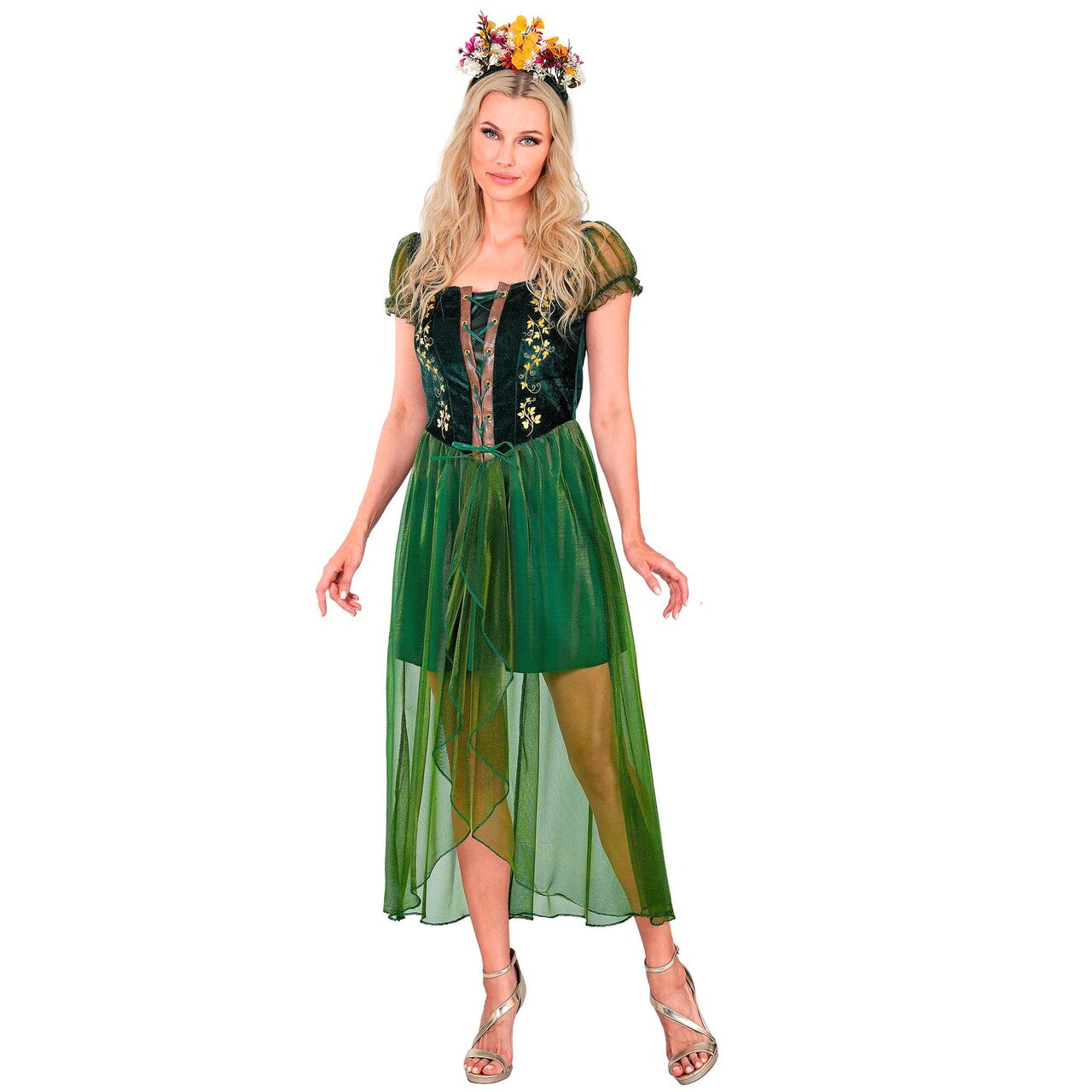 Op deze afbeelding zie je een Kostuums, van het merk Widmann. Forest Queen Vrouw Kostuum
