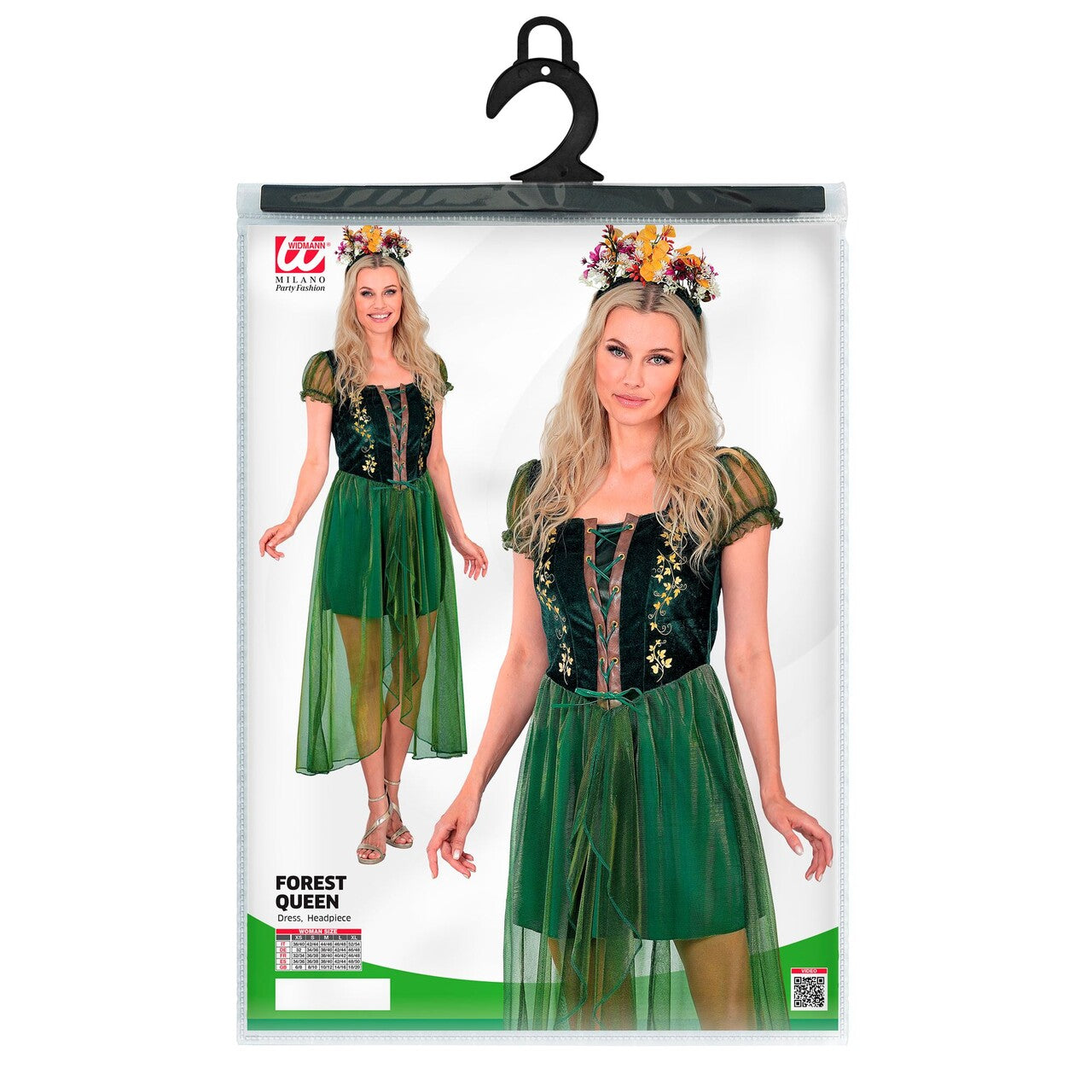 Op deze afbeelding zie je een Kostuums, van het merk Widmann. Forest Queen Vrouw Kostuum