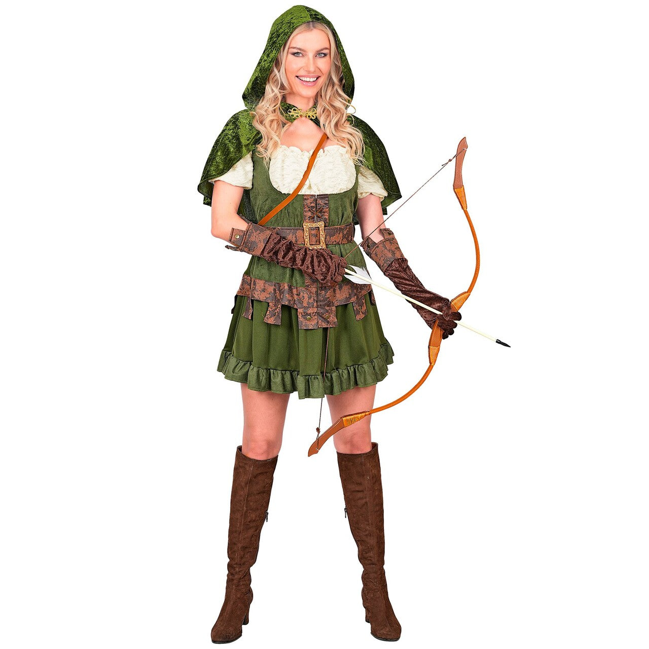Op deze afbeelding zie je een Kostuums, van het merk Widmann. Robin Of Sherwood Vrouw Kostuum