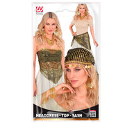 Op deze afbeelding zie je een Kostuums, van het merk Widmann. Bandana Sjaal Belly Dance Vrouw Kostuum