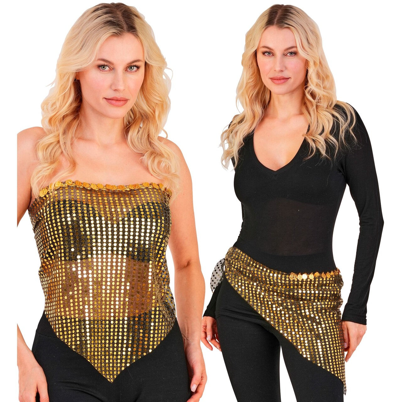 Op deze afbeelding zie je een Kostuums, van het merk Widmann. Bandana Sjaal Belly Dance Vrouw Kostuum