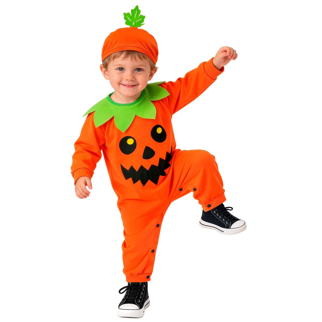 Op deze afbeelding zie je een Kostuums, van het merk Widmann. Pumpkin Cutie Kind Kostuum