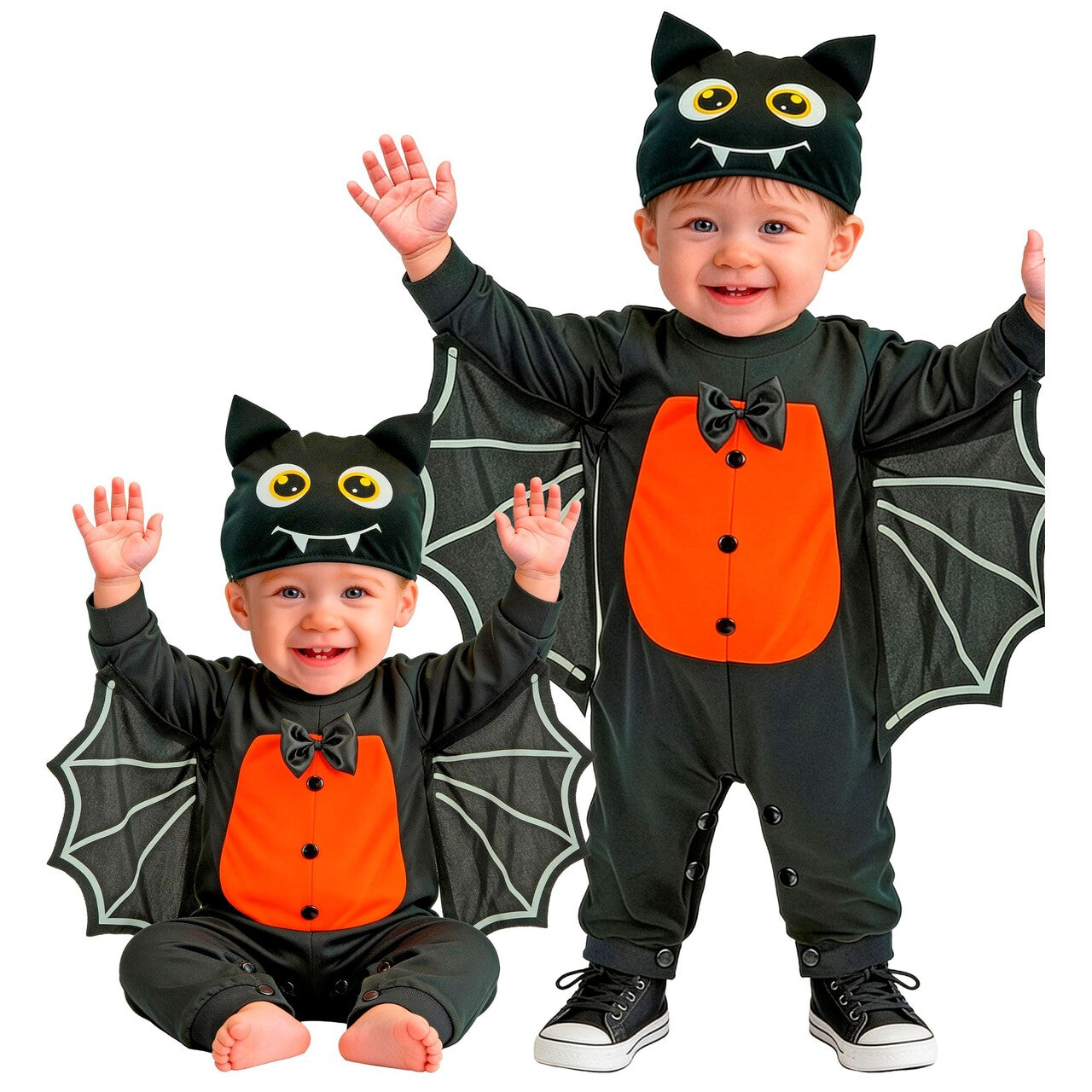 Op deze afbeelding zie je een Kostuums, van het merk Widmann. Baby Bat Kind Kostuum