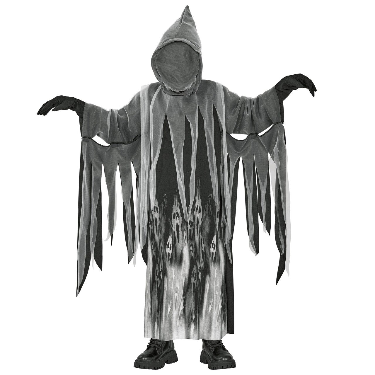 Op deze afbeelding zie je een Kostuums, van het merk Widmann. Foresaken Soul Reaper Kind Kostuum