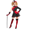 Evil Lady Jester Vrouw Kostuum