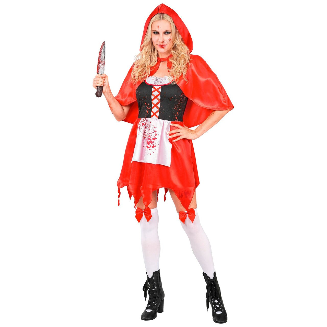 Op deze afbeelding zie je een Kostuums, van het merk Widmann. Roodkapje Zombie Vrouw Kostuum
