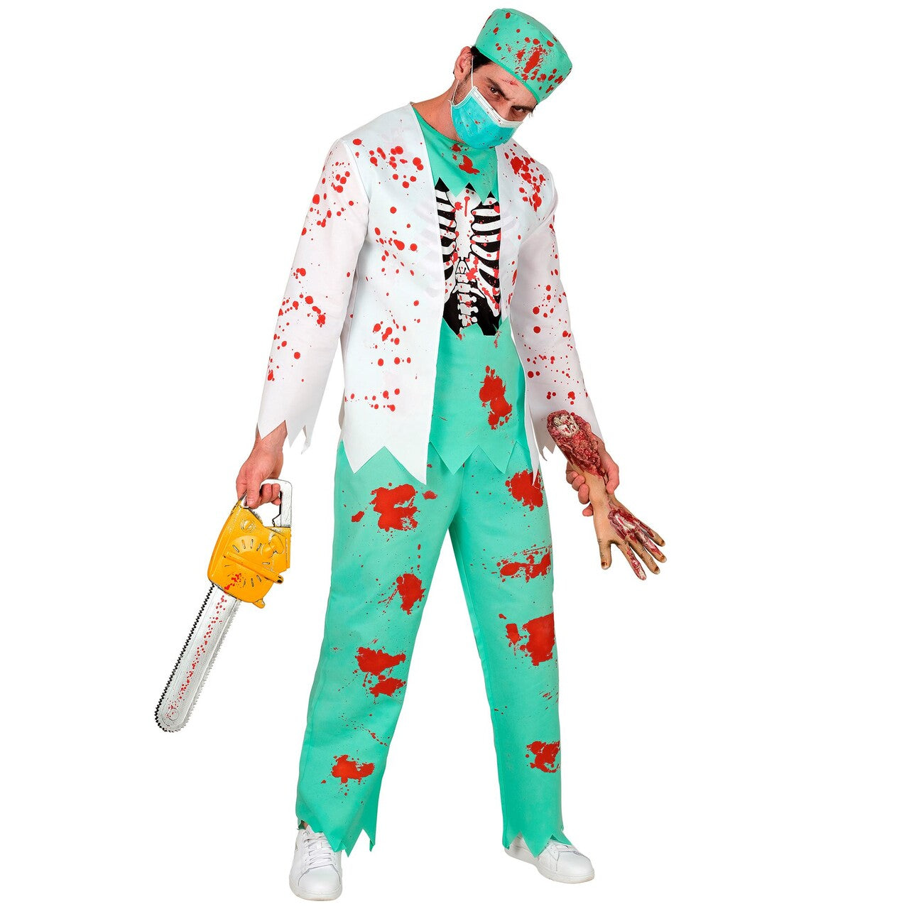 Op deze afbeelding zie je een Kostuums, van het merk Widmann. Zombie Dokter Mortis Man Kostuum