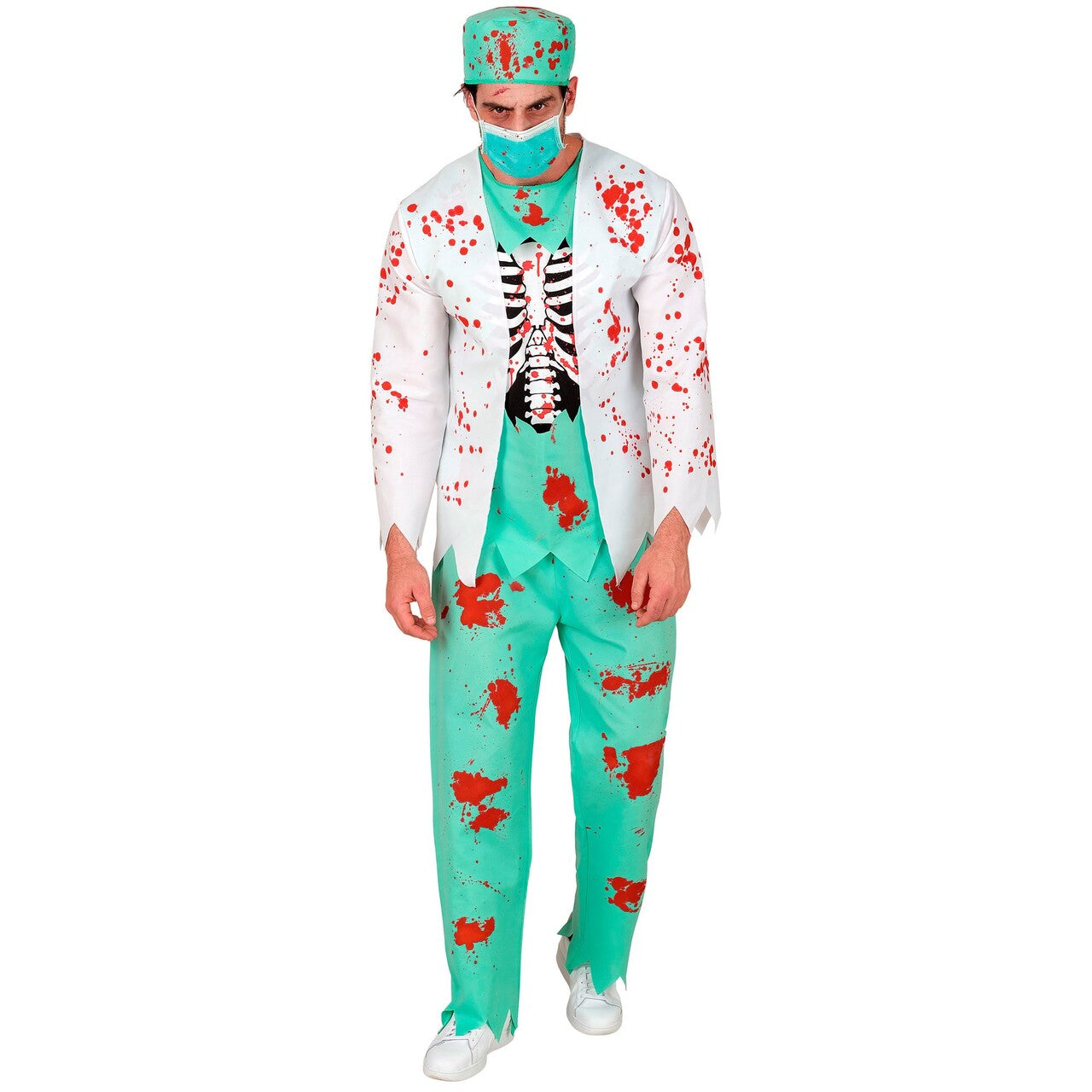 Op deze afbeelding zie je een Kostuums, van het merk Widmann. Zombie Dokter Mortis Man Kostuum