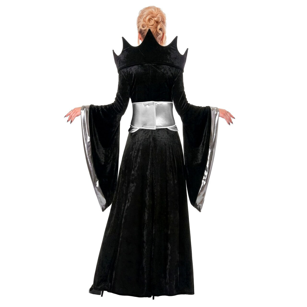 Op deze afbeelding zie je een Kostuums, van het merk Widmann. Dark Queen Vrouw Kostuum