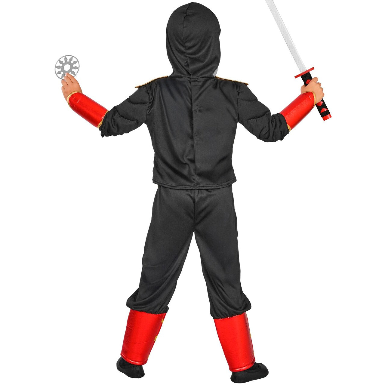 Op deze afbeelding zie je een Kostuums, van het merk Widmann. Red Ninja Warrior Jongen Kostuum