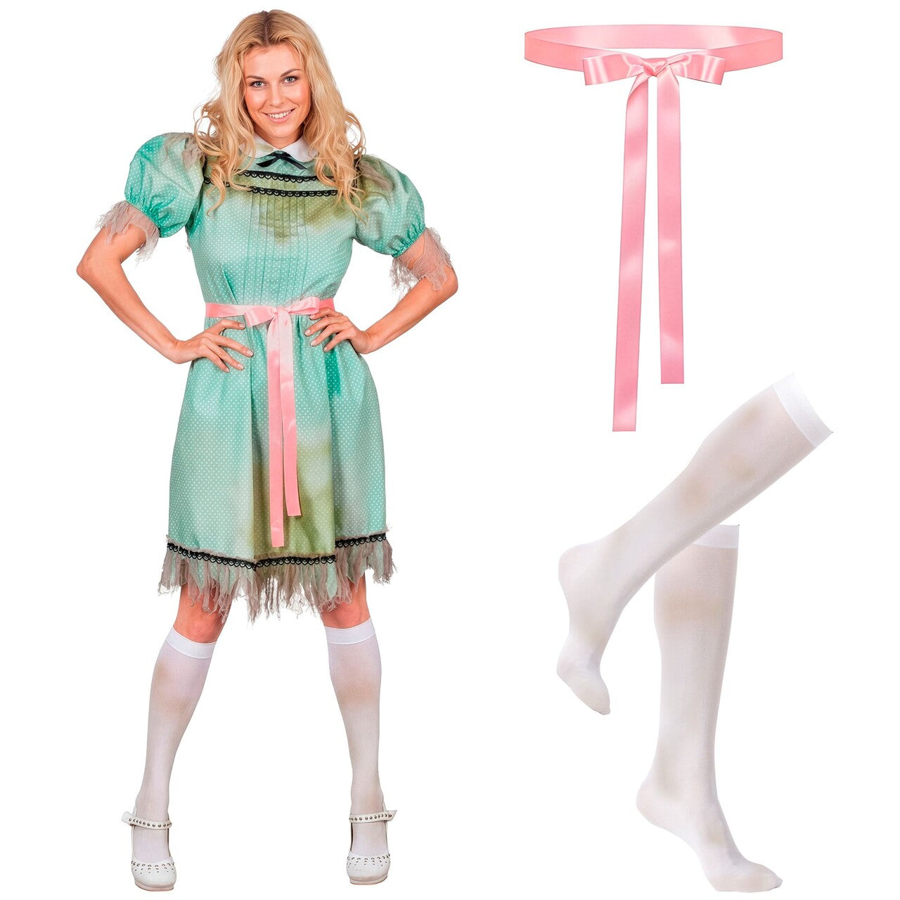 Op deze afbeelding zie je een Kostuums, van het merk Widmann. Possessed Doll Vrouw Kostuum