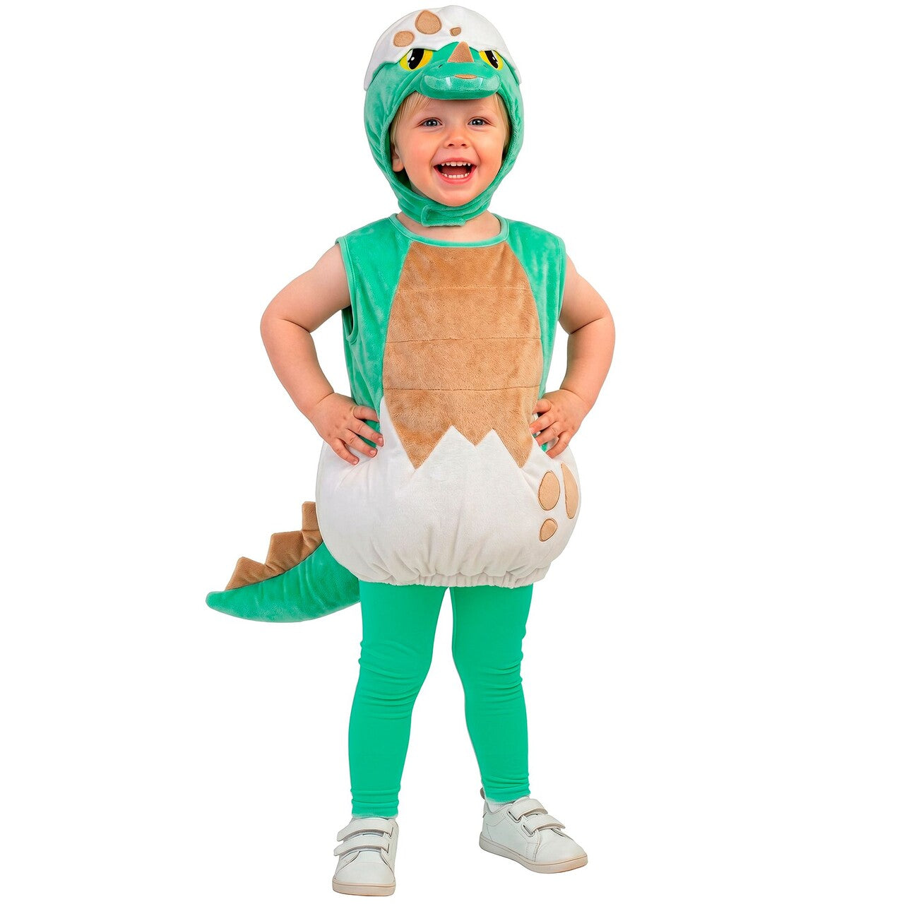 Op deze afbeelding zie je een Kostuums, van het merk Widmann. Dappere Dino Jongen Kostuum