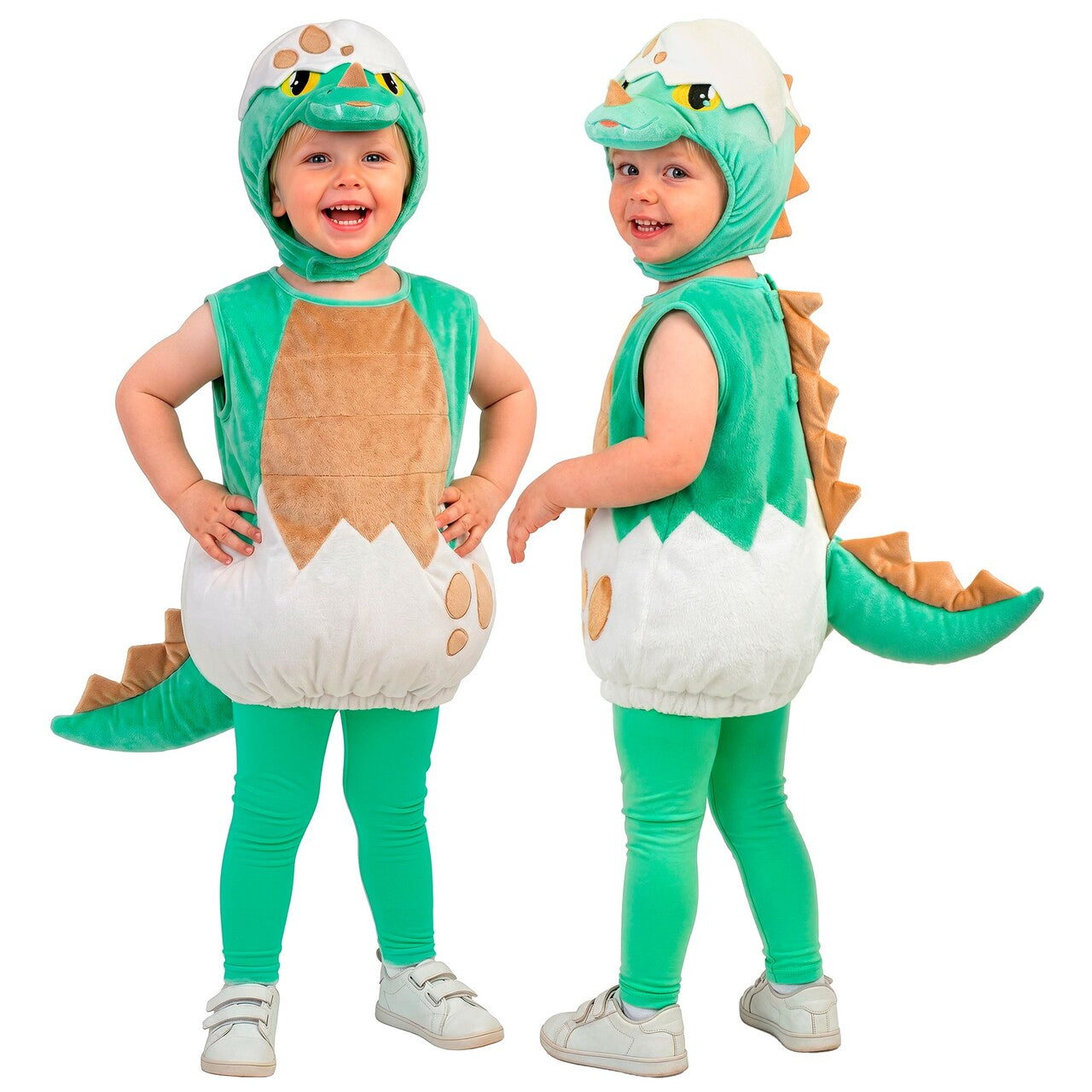Op deze afbeelding zie je een Kostuums, van het merk Widmann. Dappere Dino Jongen Kostuum