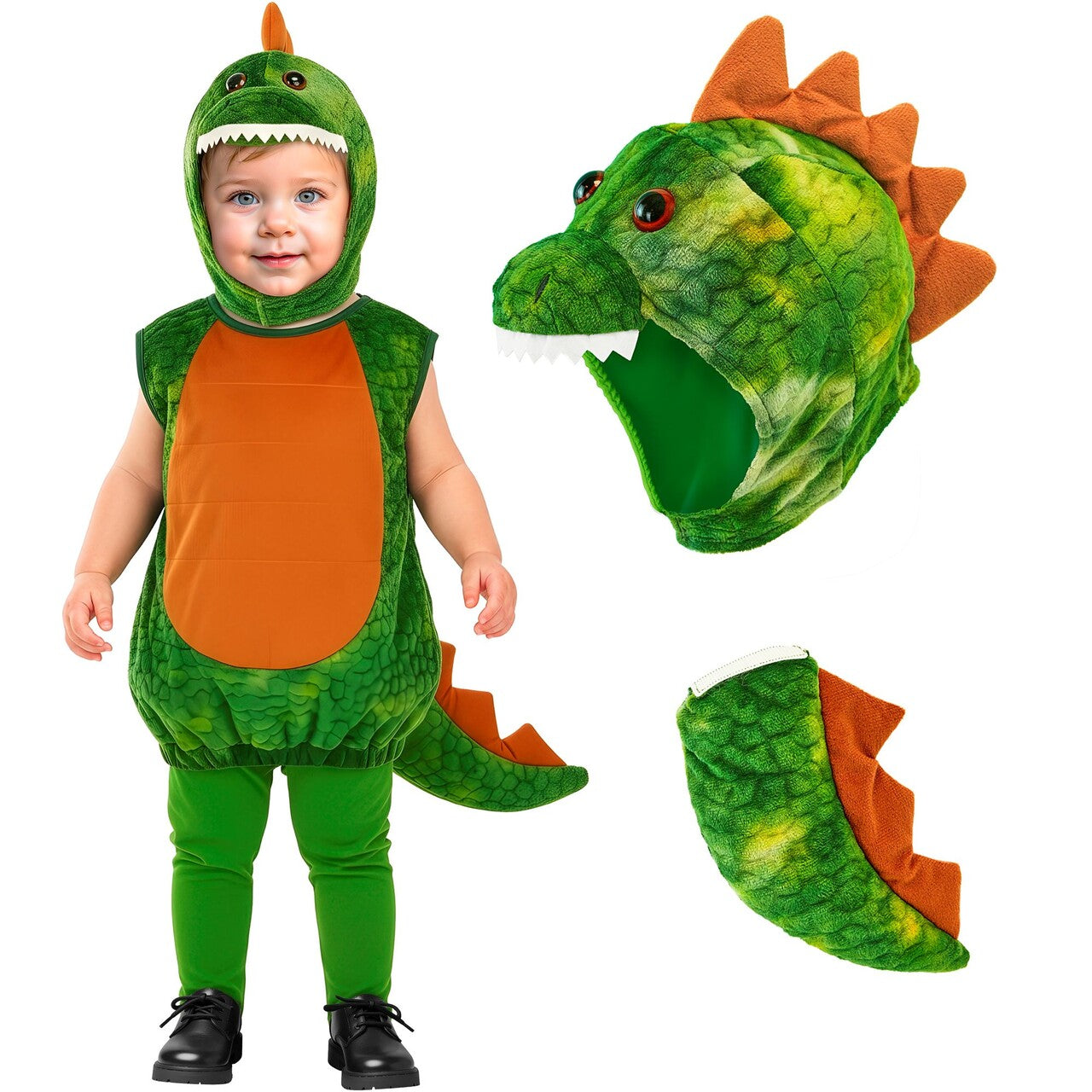 Op deze afbeelding zie je een Kostuums, van het merk Widmann. Dino Droppie Jongen Kostuum