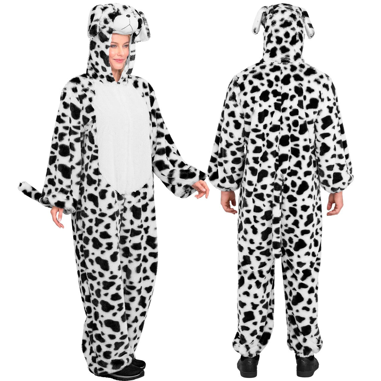 Op deze afbeelding zie je een Kostuums, van het merk Widmann. Dalmatiër Dotje Onesie Kostuum
