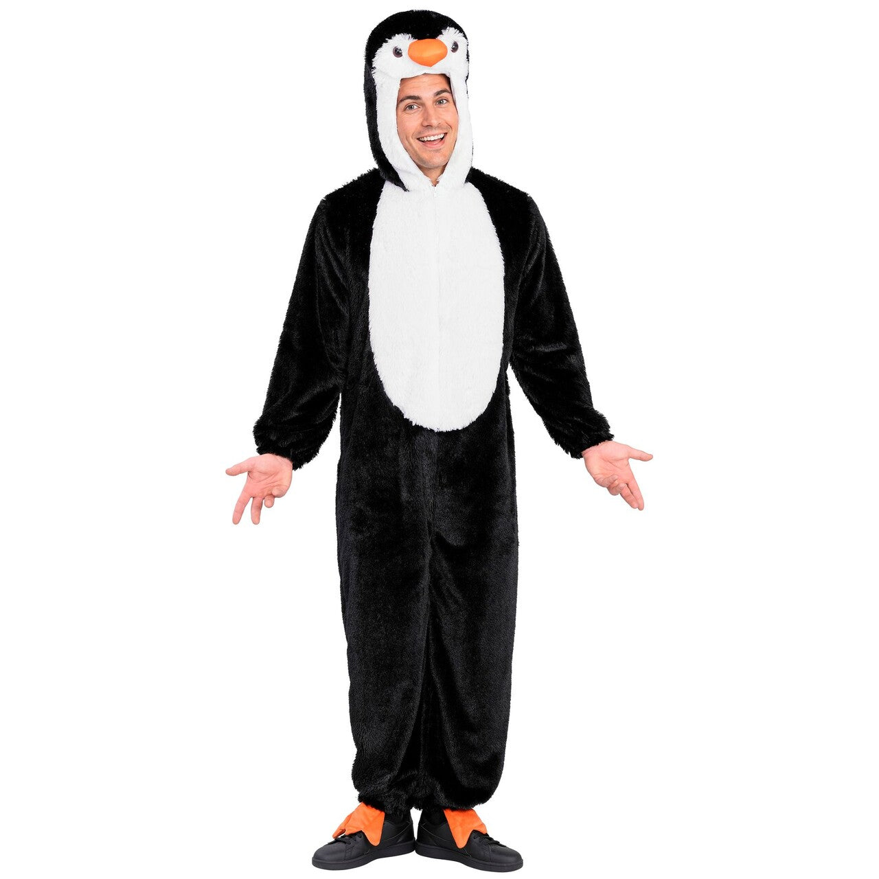 Op deze afbeelding zie je een Kostuums, van het merk Widmann. Puffy Pinguïn Onesie Kostuum