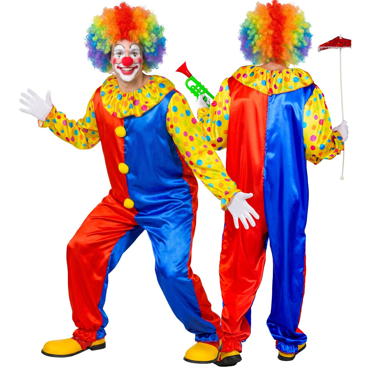 Op deze afbeelding zie je een Kostuums, van het merk Widmann. Crazy Clown Kostuum