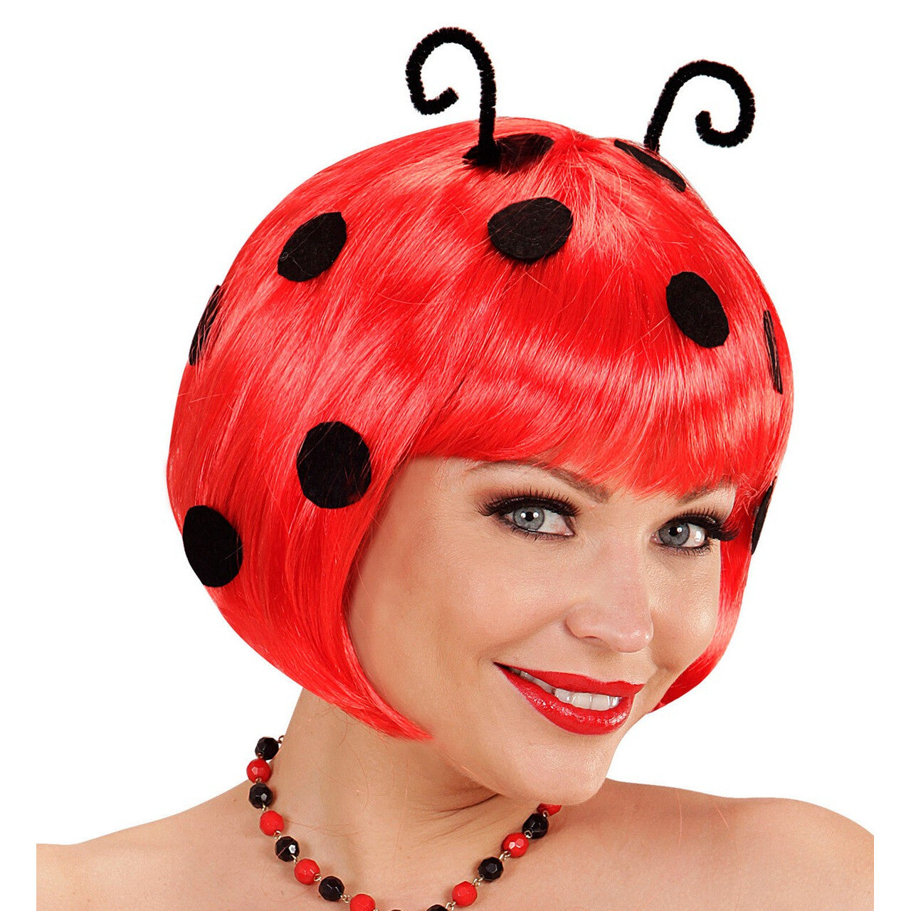 Op deze afbeelding zie je een Accessoires, van het merk Widmann. Pruik Grappig Lieveheersbeestje