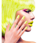 Op deze afbeelding zie je een Accessoires, van het merk Widmann. Nagels Airbrush Neon Geel 80s Lady