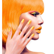Op deze afbeelding zie je een Accessoires, van het merk Widmann. Nagels Airbrush Neon Oranje 80s Lady