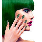 Op deze afbeelding zie je een Accessoires, van het merk Widmann. Nagels Diva Glitter Groen