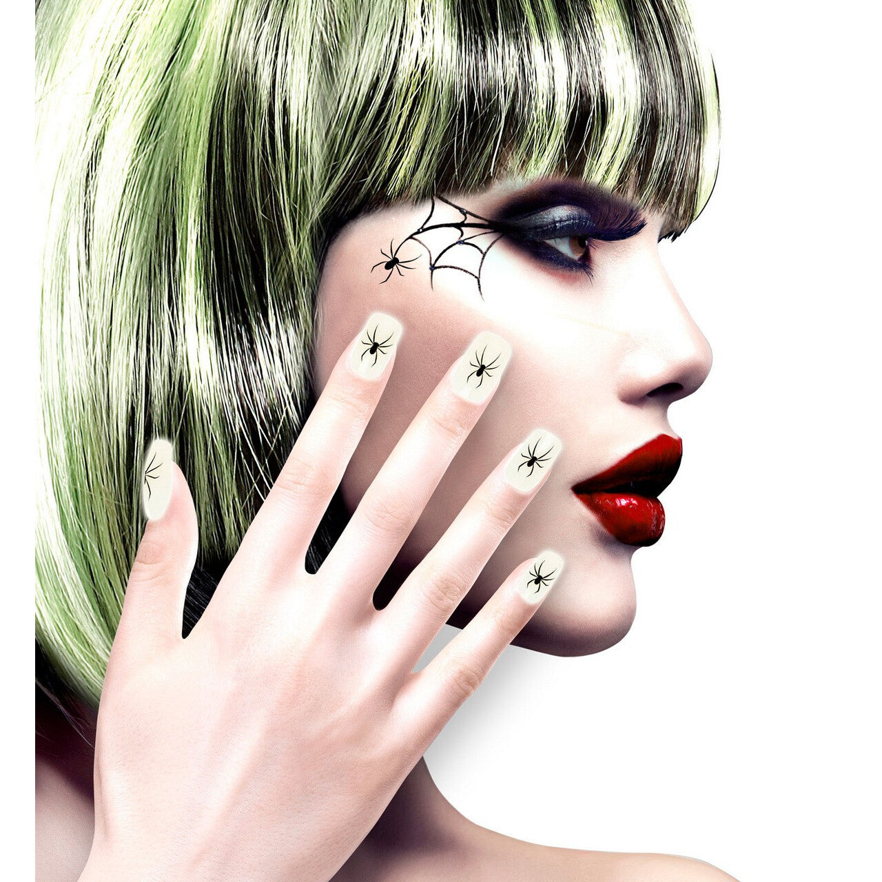 Op deze afbeelding zie je een Accessoires, van het merk Widmann. Nagels Freaky Lichtgevend In Donker