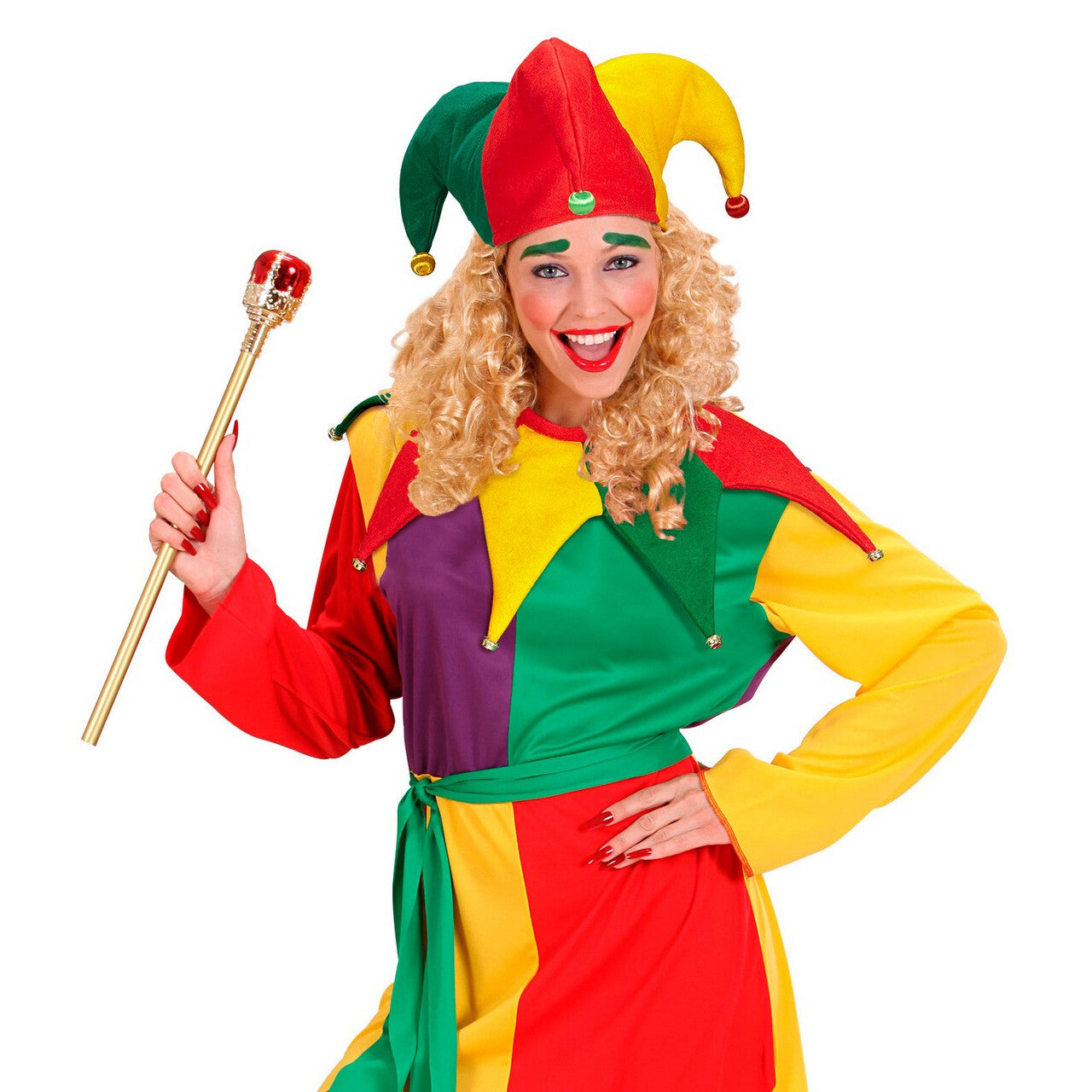 Op deze afbeelding zie je een Accessoires, van het merk Widmann. Kleurige Joker Set