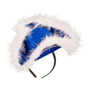 Op deze afbeelding zie je een Accessoires, van het merk Widmann. Mini Driesteek Met Marabou Marieke Blauw