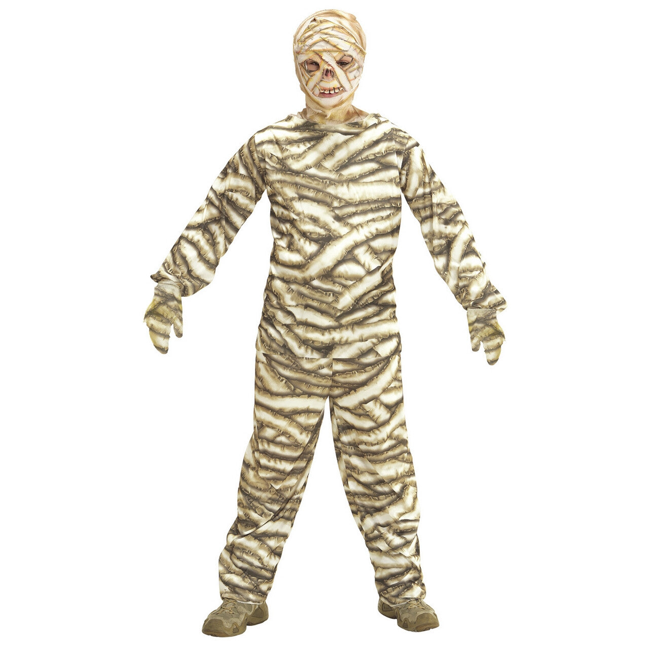 Op deze afbeelding zie je een Kostuums, van het merk Widmann. Afschuwelijke Mummy Kind Kostuum