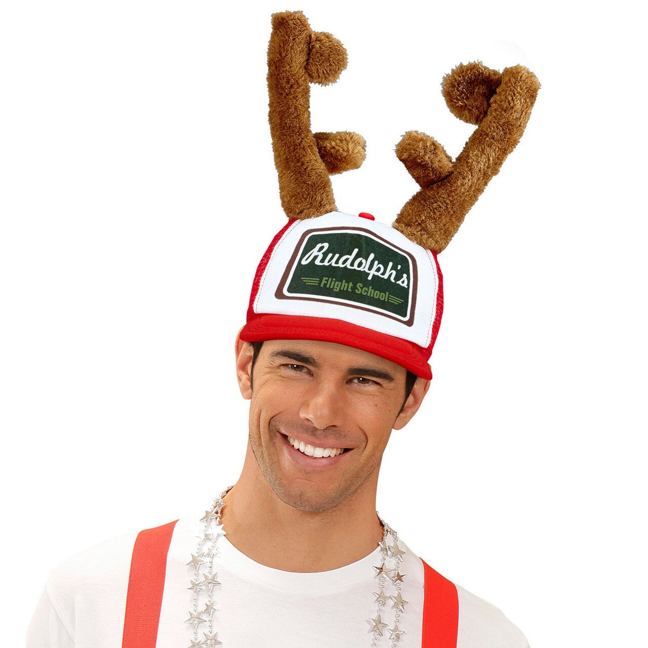 Op deze afbeelding zie je een Accessoires, van het merk Widmann. Pet Rendierhoorntjes Rudolf
