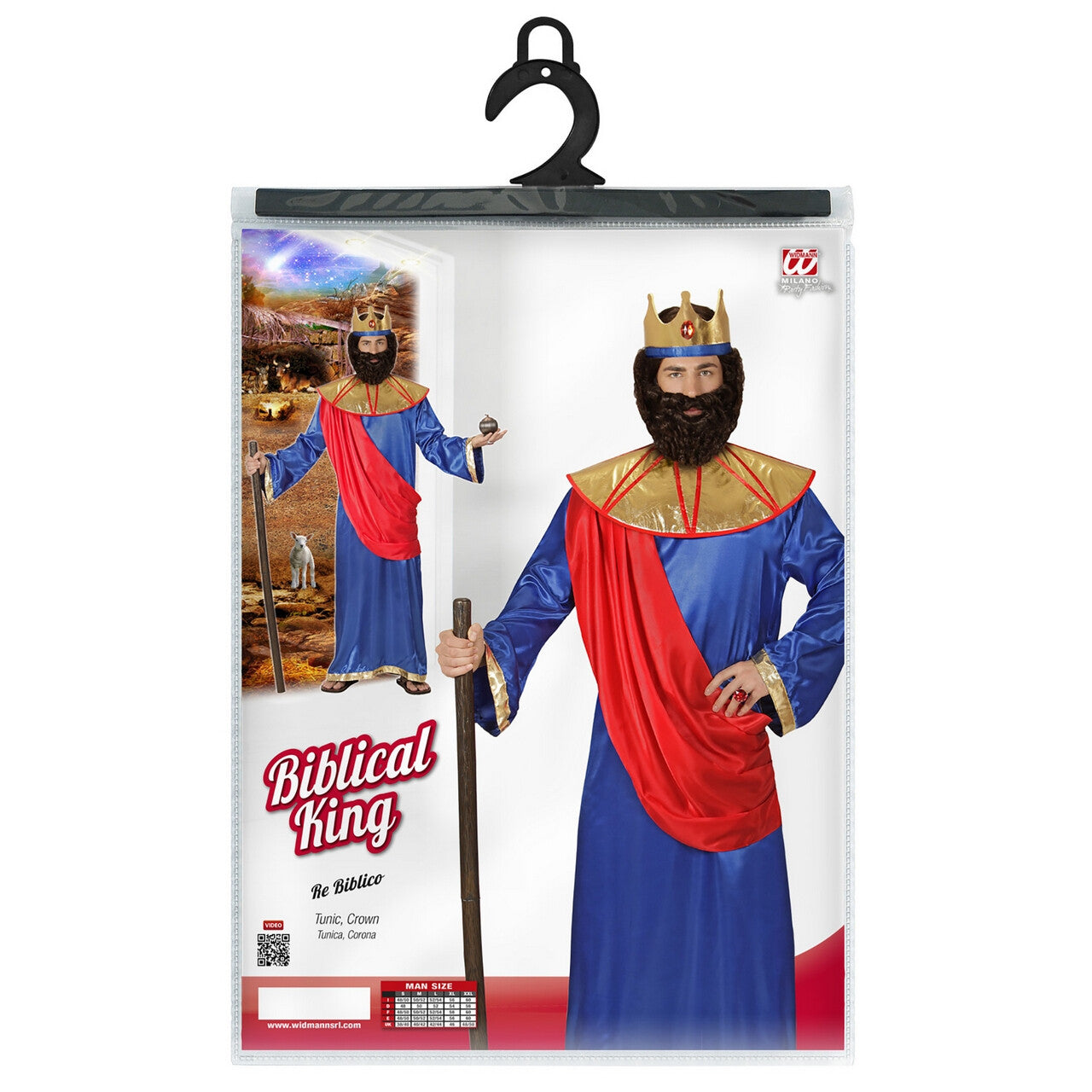 Op deze afbeelding zie je een Kostuums, van het merk Widmann. Bijbelse Koning Hiram Van Tyrus Man Kostuum