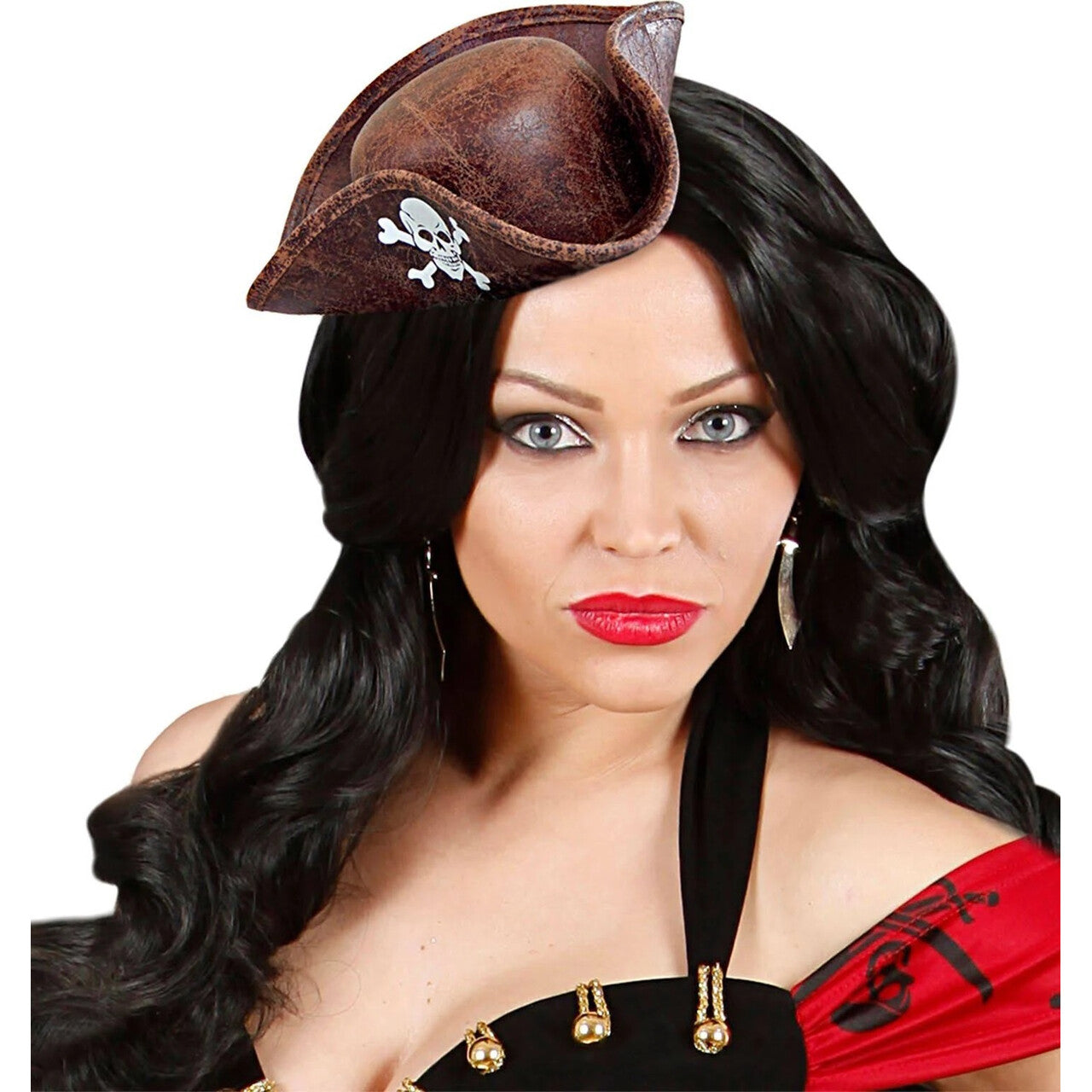 Op deze afbeelding zie je een Accessoires, van het merk Widmann. Kleine Piraten Driesteek Hoed Old Lederlook