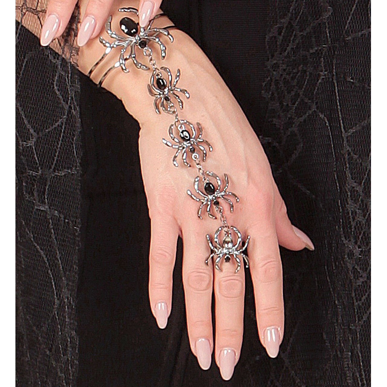 Op deze afbeelding zie je een Accessoires, van het merk Widmann. Ring / Armband Spin Arachnia