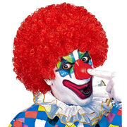 Op deze afbeelding zie je een Accessoires, van het merk Widmann. Afro Clownpruik Krullen, Rood