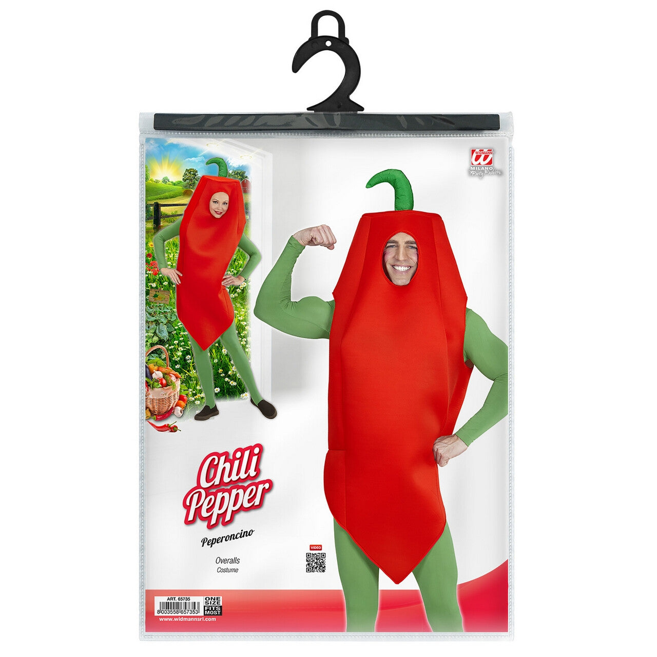 Op deze afbeelding zie je een Kostuums, van het merk Widmann. Red Hot Chili Peper Kostuum