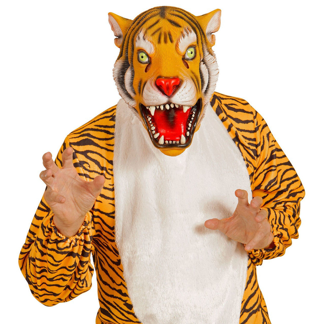 Op deze afbeelding zie je een Accessoires, van het merk Widmann. Cartoony Masker Tijger